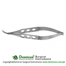 Gills Capsulotomy Scissor Angled Blades with Curved Tips - Sharp Points Stainless Steel, 10.5 cm - 4" Blade Size 10 mm